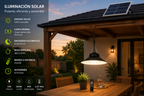 Lámpara Solar Colgante LED 10W con Panel Solar y Mando