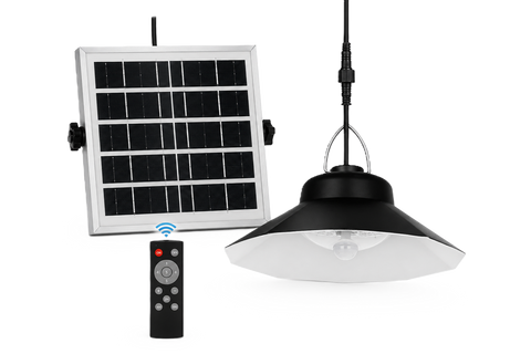 Lámpara Solar Colgante LED 10W con Panel Solar y Mando